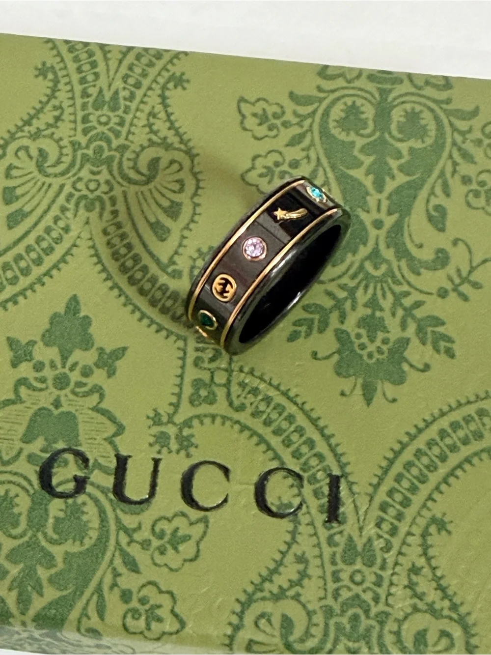 Gucci Icon Ring With Gem Stones
